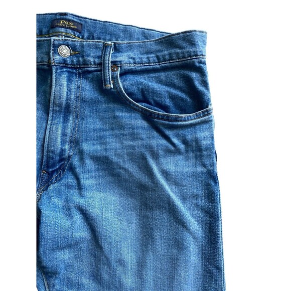 Polo Ralph Lauren Men’s Slim Straight Jeans 34x30 Medium Wash Stretch Denim Blue - Picture 6 of 8